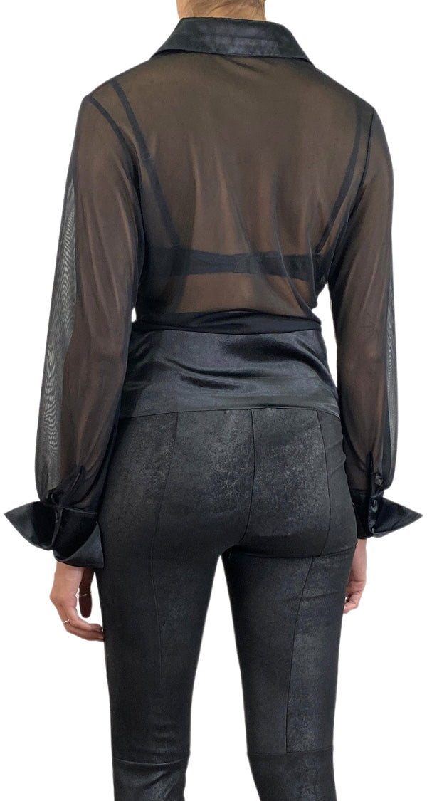 Blusa Traslucida Negra