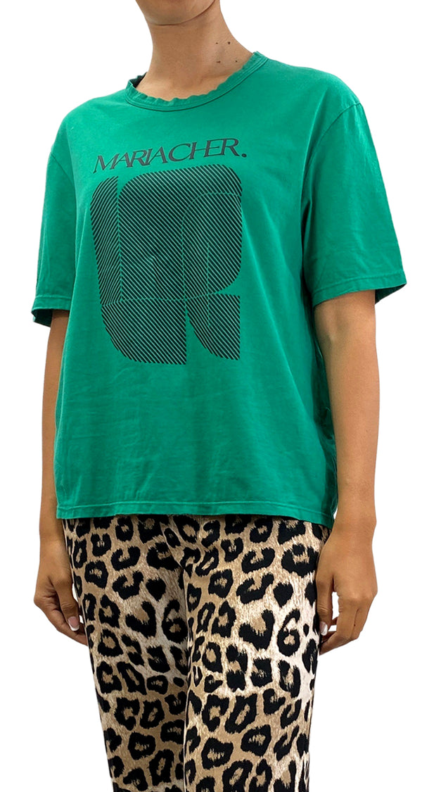 Polera Verde Estampada