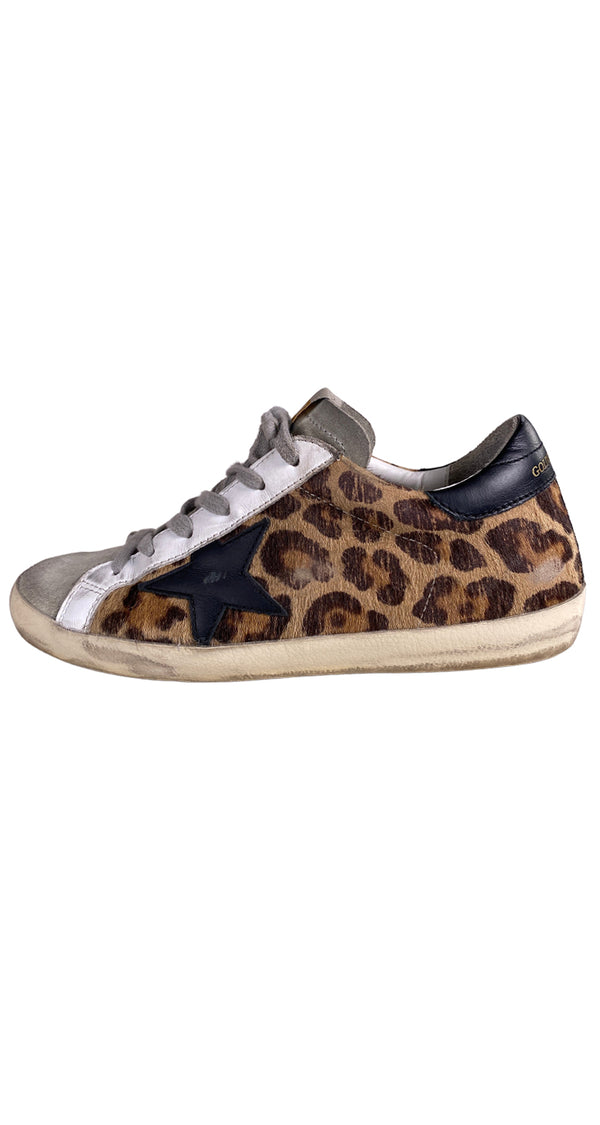 Zapatillas Superstar de Cuero Animal Print