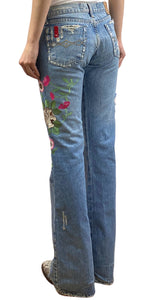 Jeans Bordado Flores