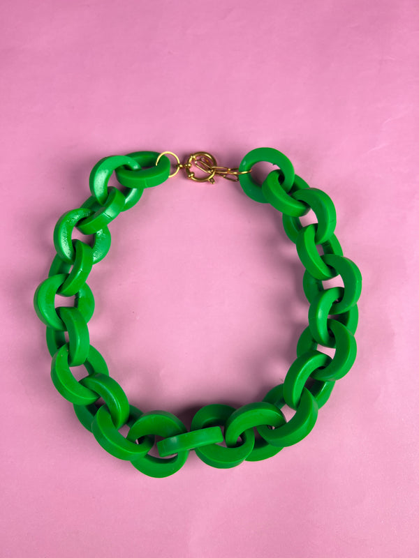 Collar Cadenas Verde