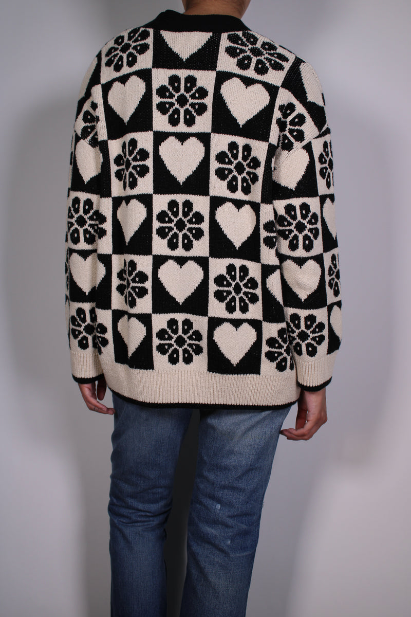 Sweater Blanco y Negro