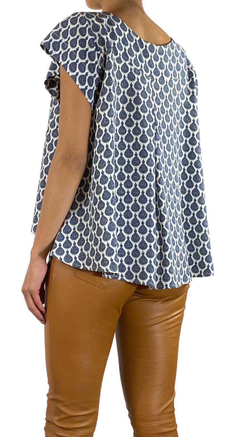 Blusa Blanca Estampada