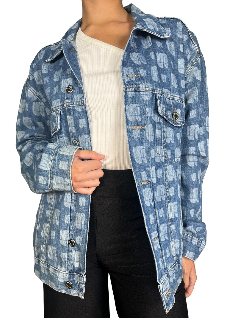 Chaqueta Liviana Jeans Estampada