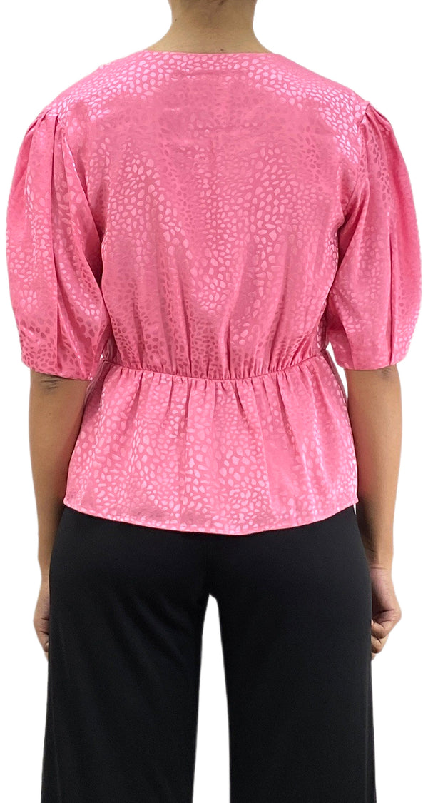 Blusa Rosada Jacquard