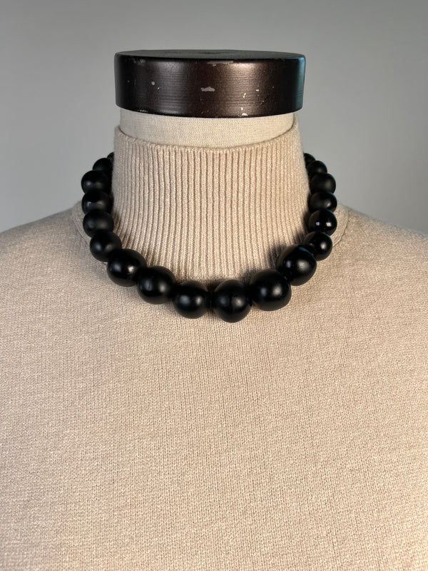 Collar Esferas Negro