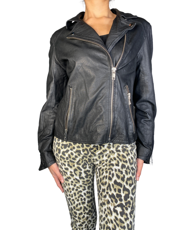 Chaqueta Biker Negra