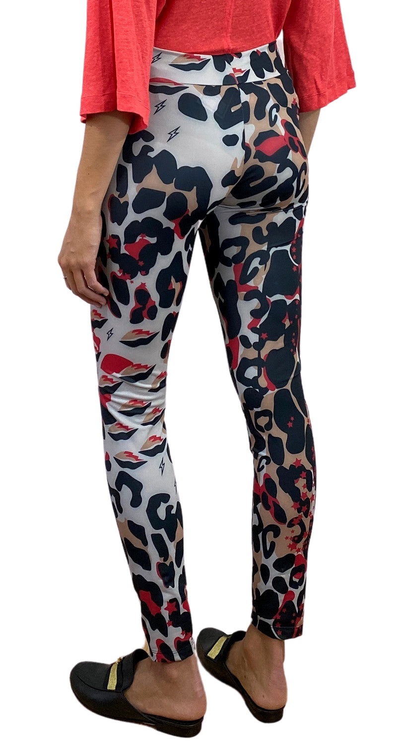 Leggings Gris Animal Print