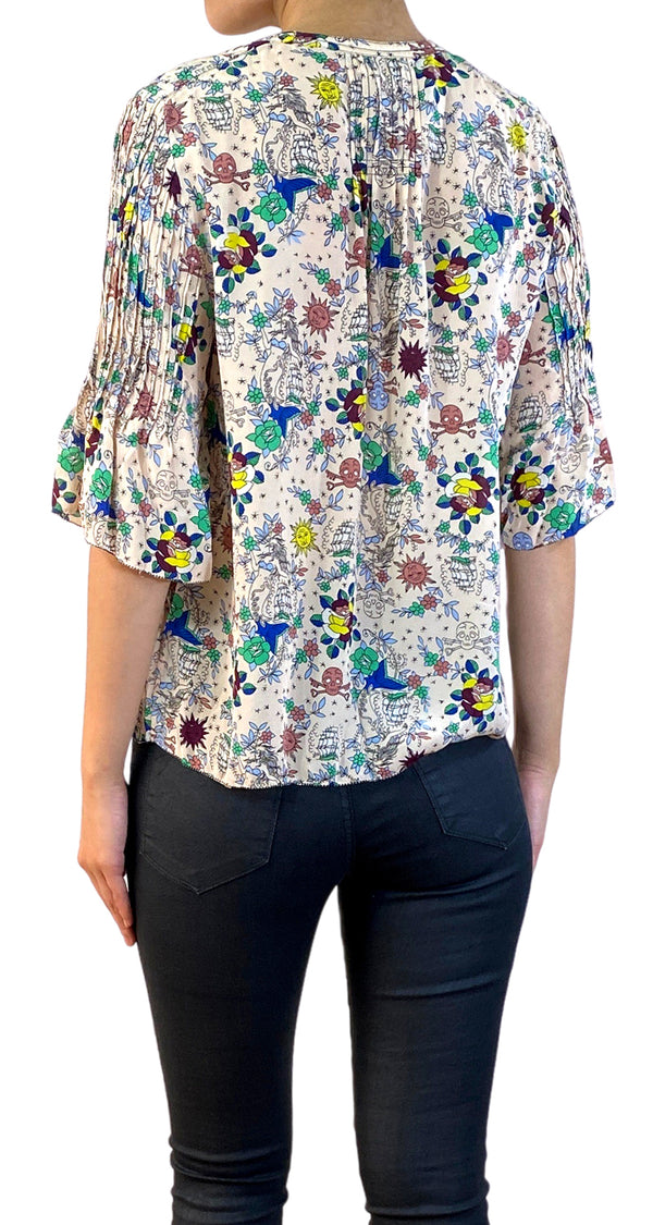 Blusa Seda Estampada