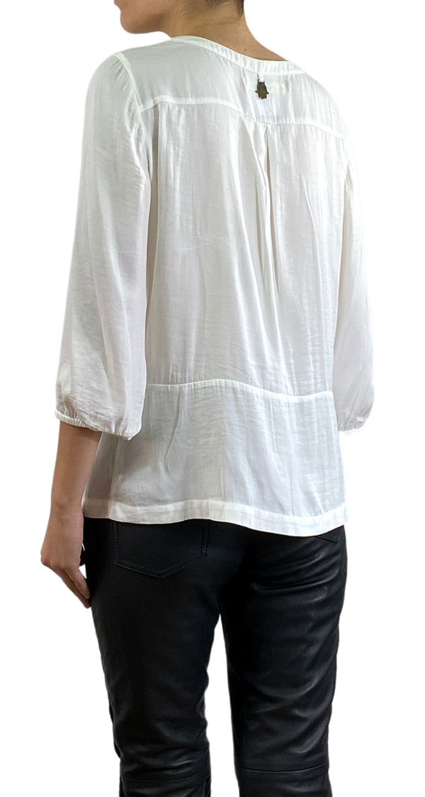 Blusa Encajes Blanca