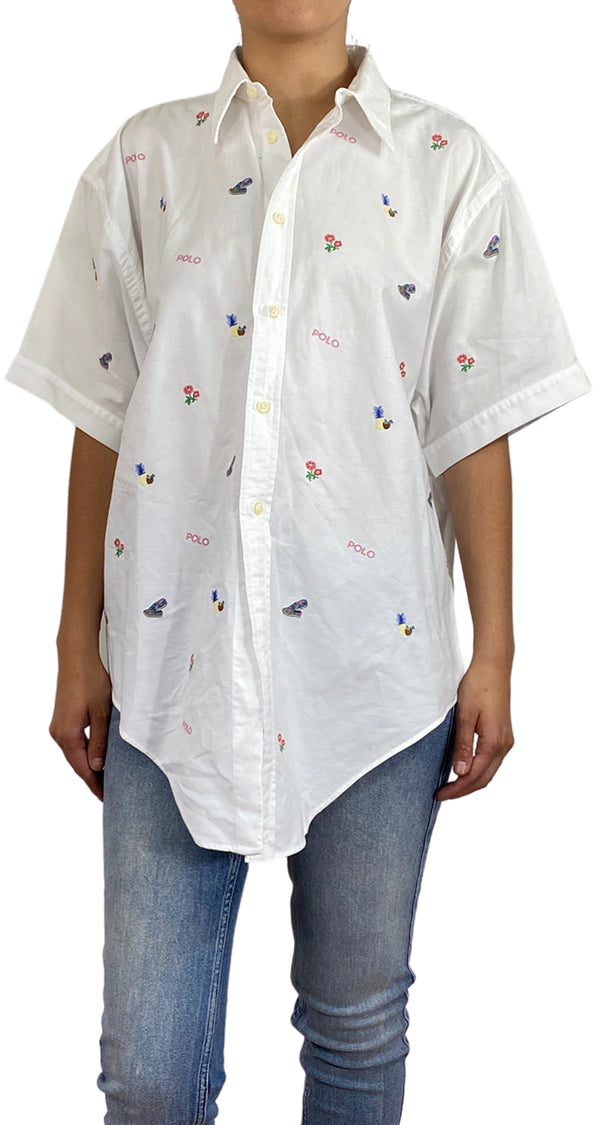 Camisa Blanca Bordada