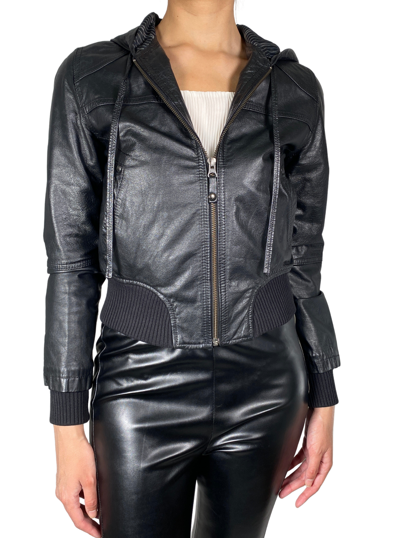 Chaqueta Bomber Cuero