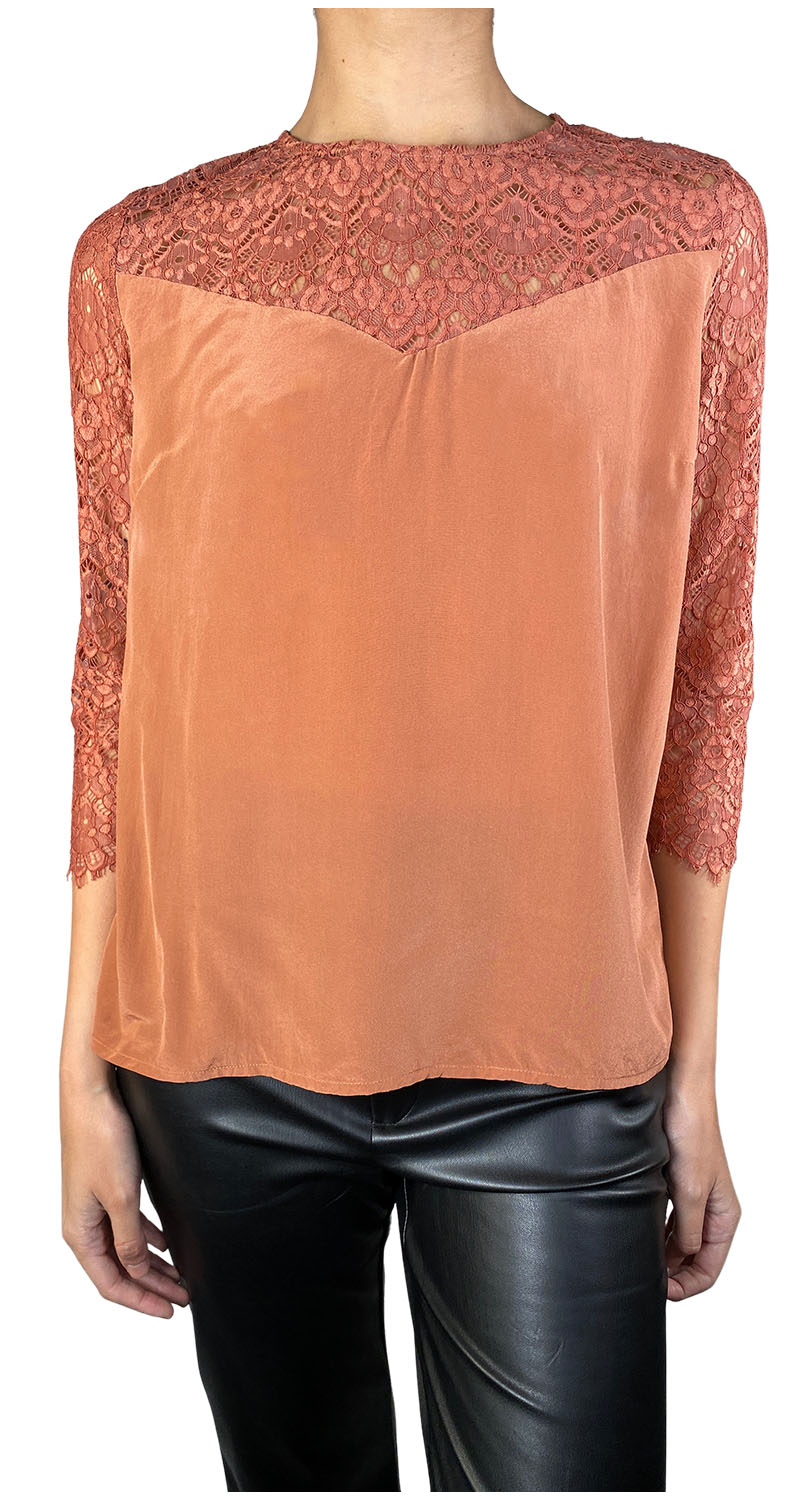 Blusa Encaje Seda