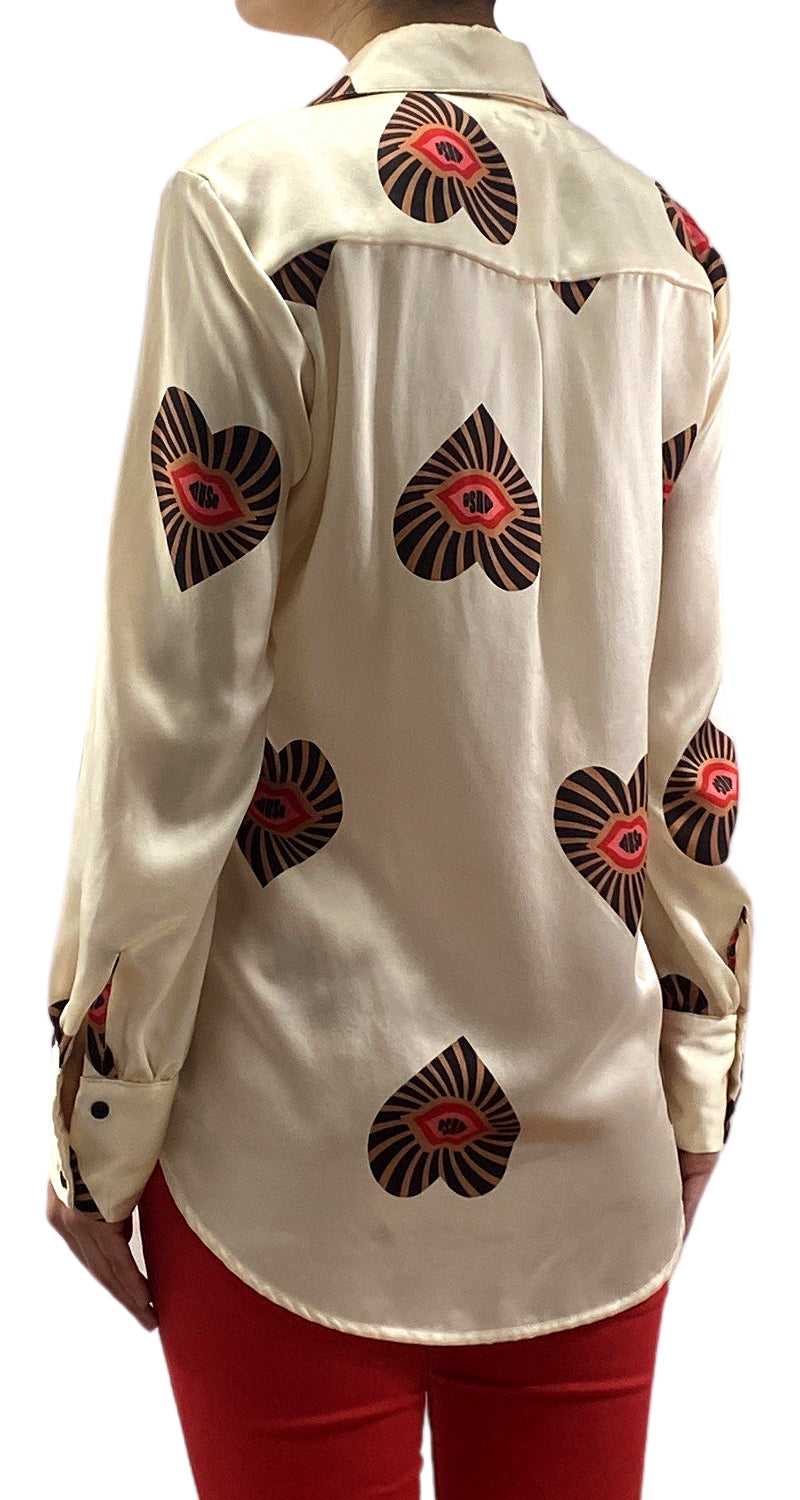 Blusa Beige Estampada