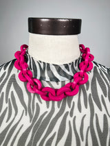 Collar Cadenas Fucsia MP Slim