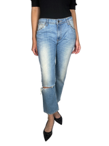 Jeans Rasgado Azul