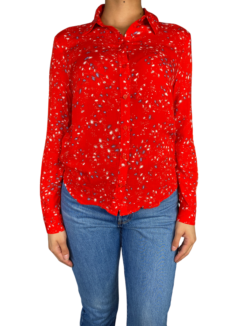 Blusa Roja Estampada