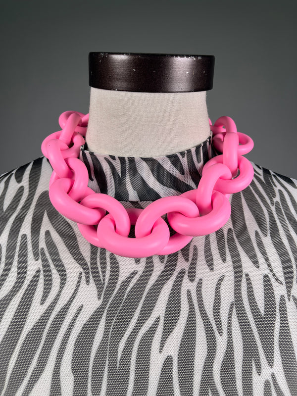 Collar Eslabón Rosado