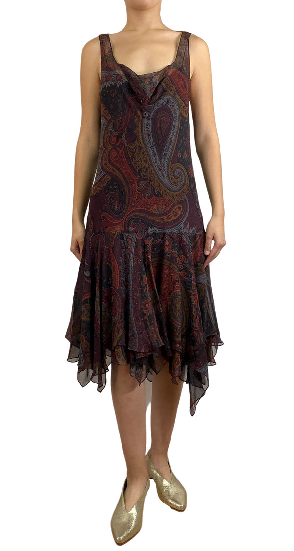 Vestido Paisley Seda