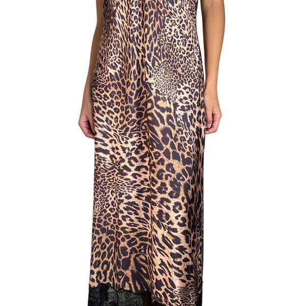 Vestido lencero animal online print