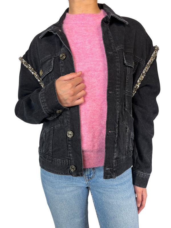 Chaqueta Denim Brillos