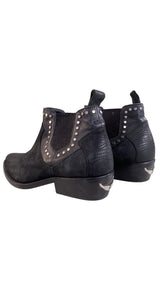 Botines Cuero Negro