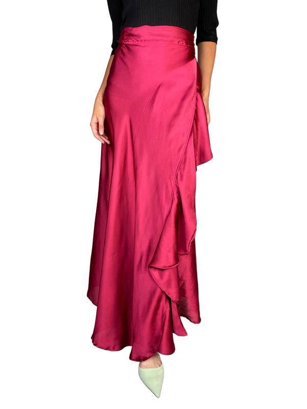 Falda Maxi Fucsia Vuelos