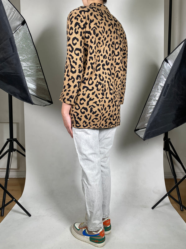 Sweater Blazer Animal Print