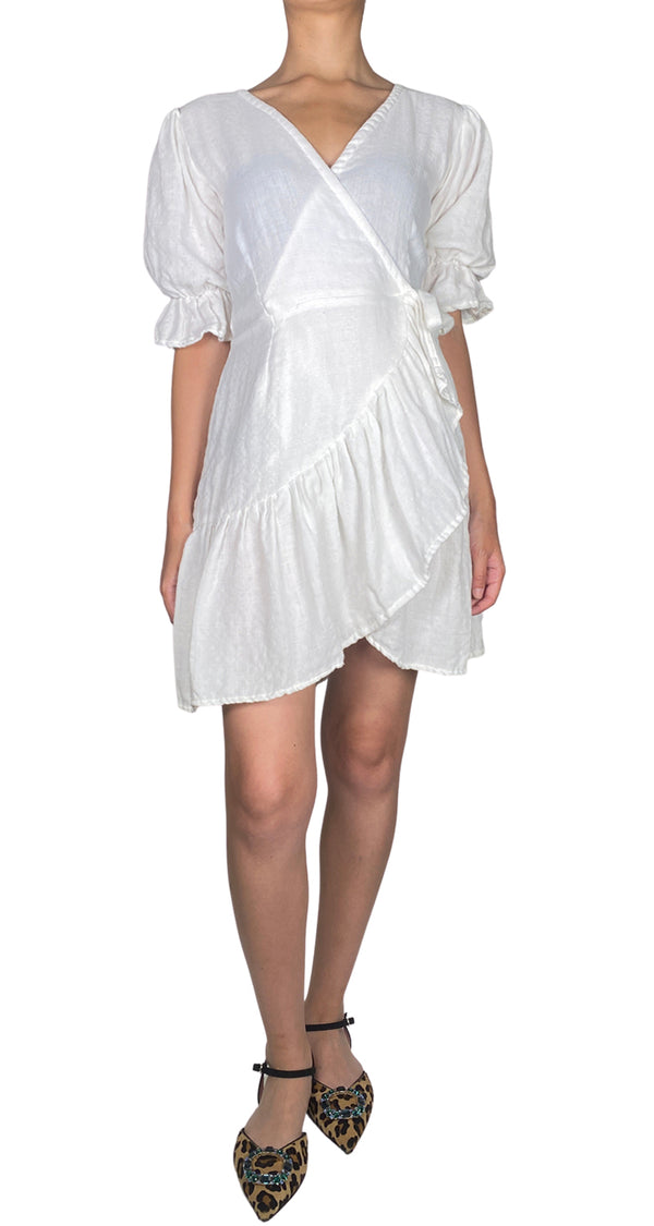 Wrap Dress Muselina Blanco