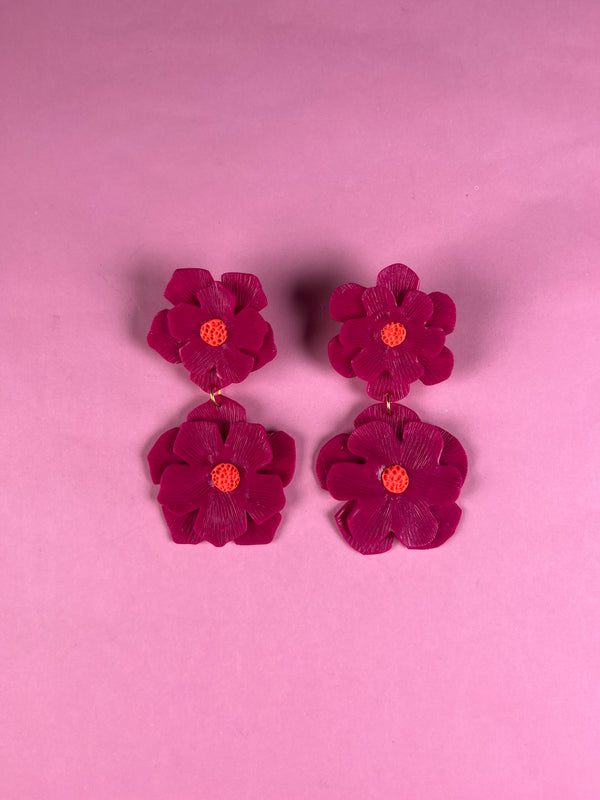 Aros Flores Fucsia MP