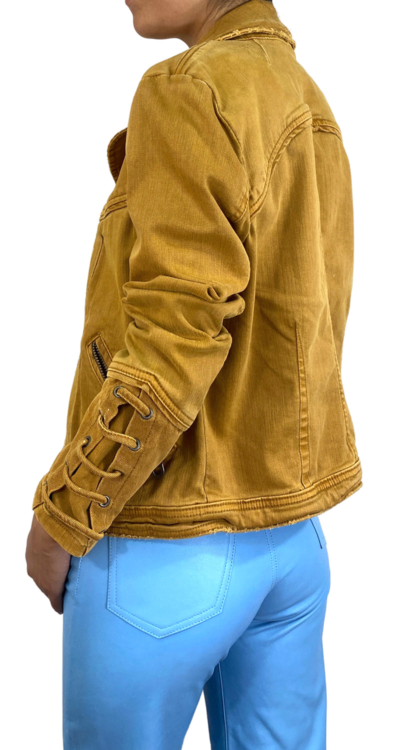 Chaqueta Denim Mostaza