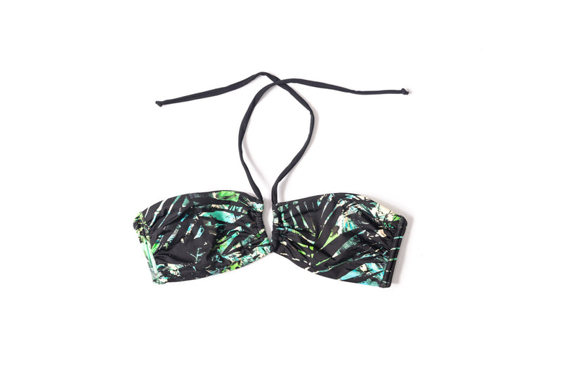 Top Bikini Negro Estampado