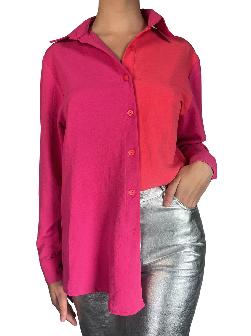 Blusa Rosado Bicolor