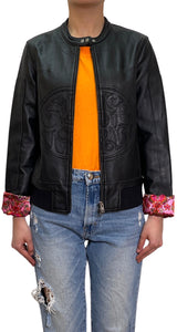 Chaqueta Cuero Negro