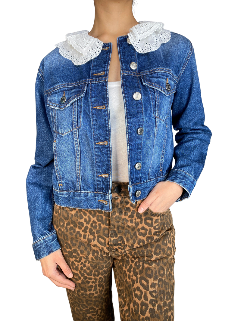 Chaqueta Denim Broderie