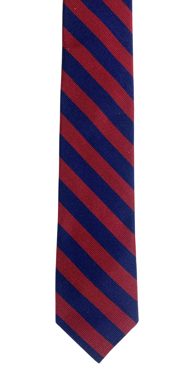 Corbata Rayas Burdeo Y Azul