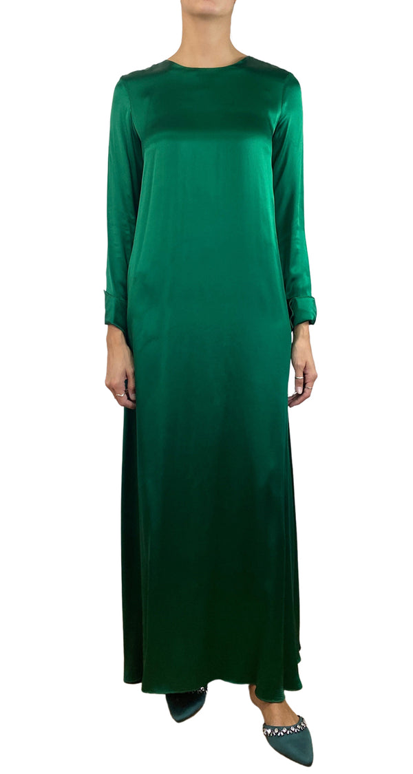 Vestido Verde Seda