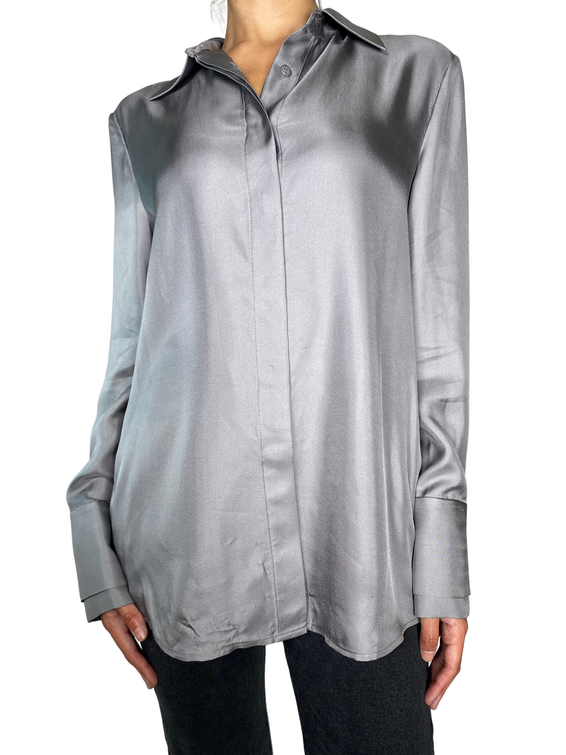 Blusa Seda Gris