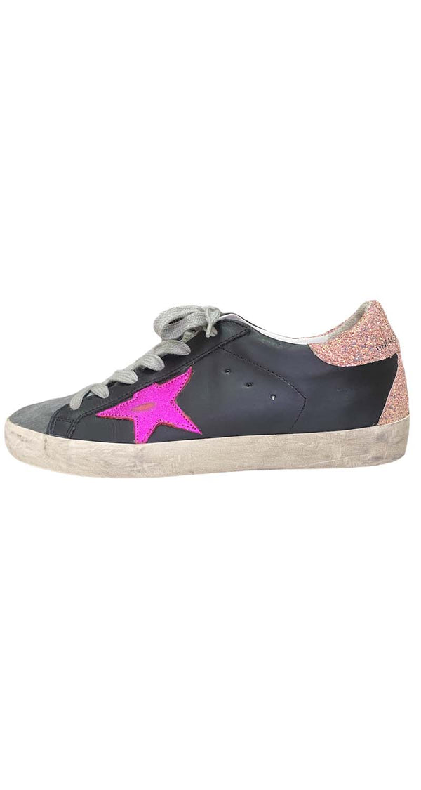 Zapatillas Superstar Negro Brillos