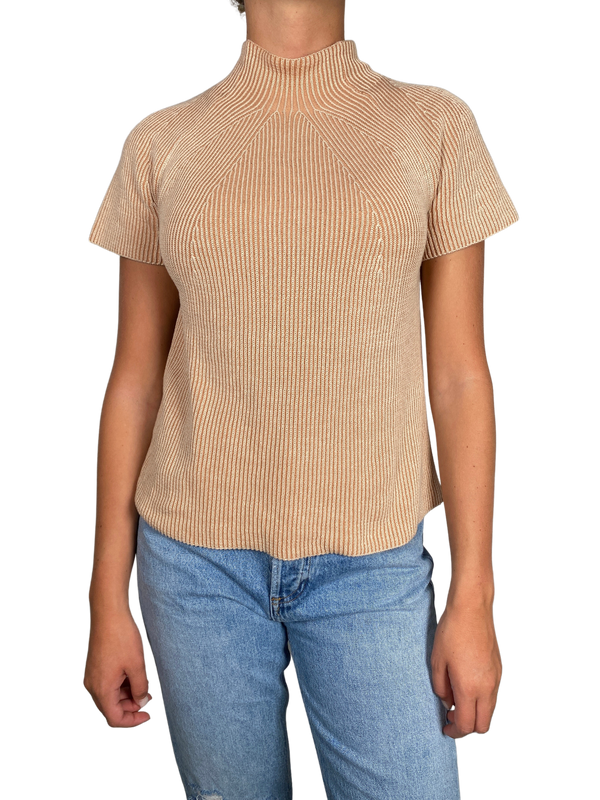 Polera Beige Tejida