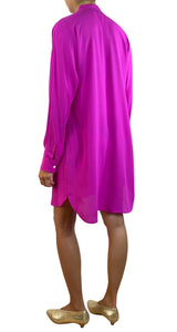 Vestido Seda Fucsia