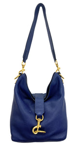 Cartera Cuero Azul