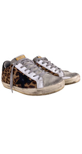 Zapatillas Superstar de Cuero Animal Print