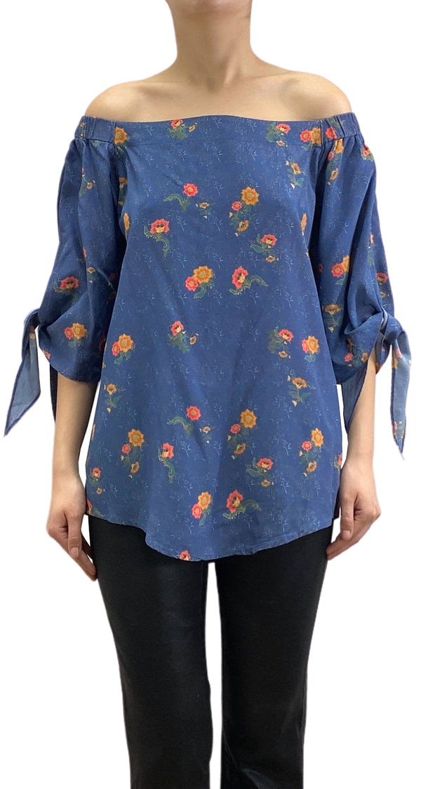 Blusa Estampada Azul