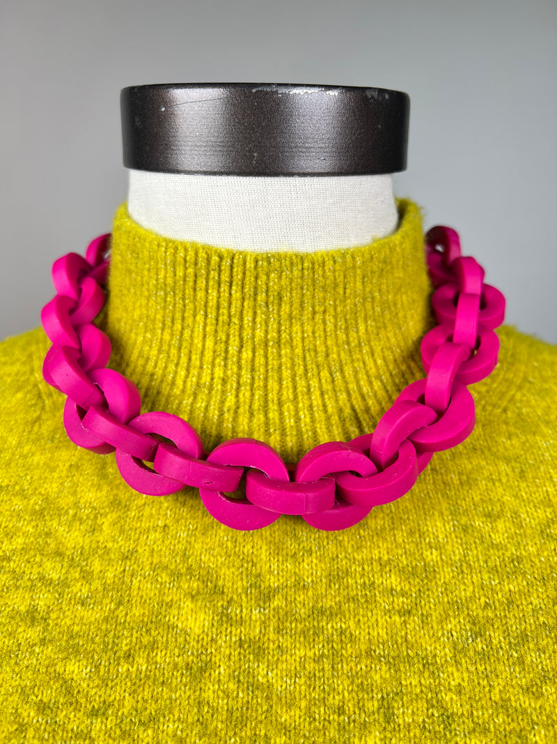 Collar Cadenas Fucsia MP