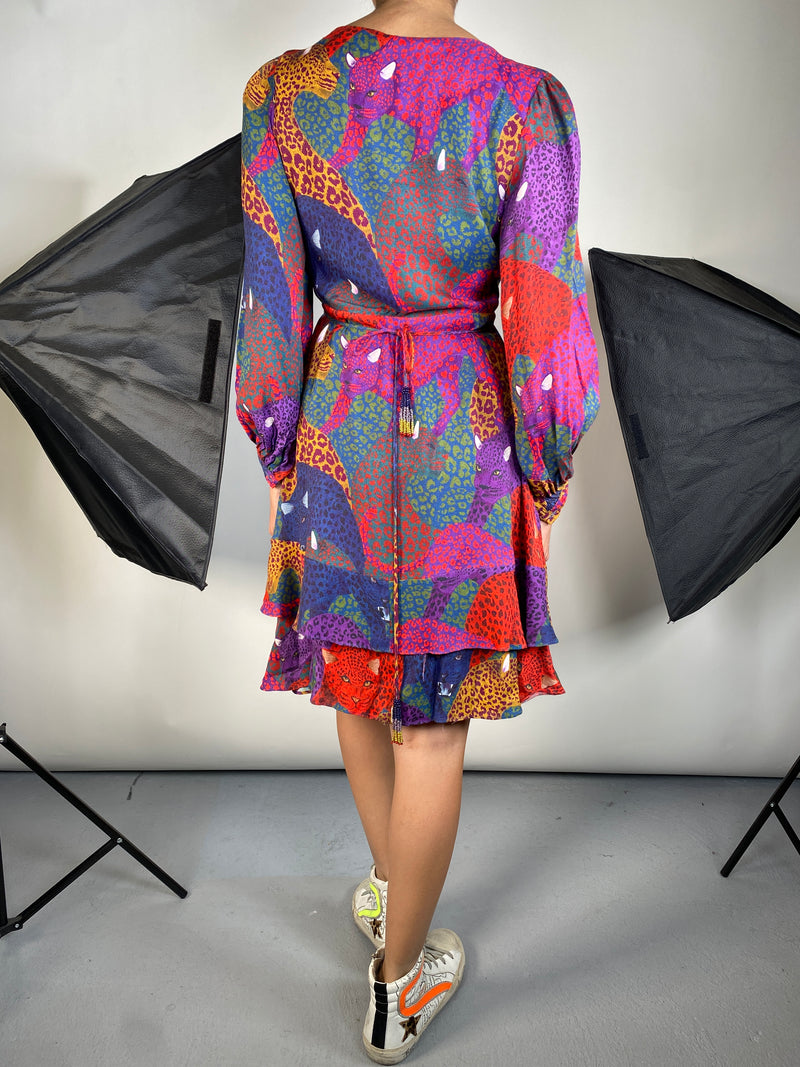 Vestido Wrap Rainbow Jaguar