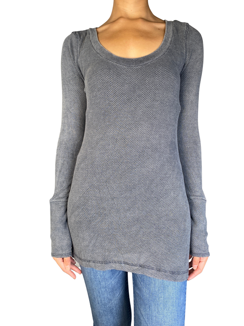 Sweater Gris Manga Larga