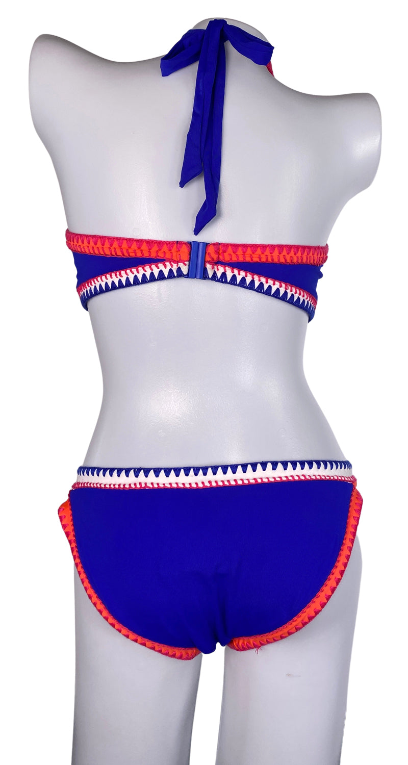 Bikini Azul Bordado