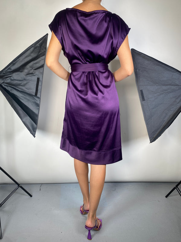 Vestido Morado Satinado