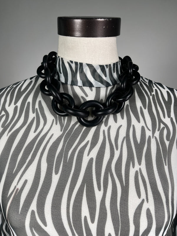 Collar Eslabón Negro S